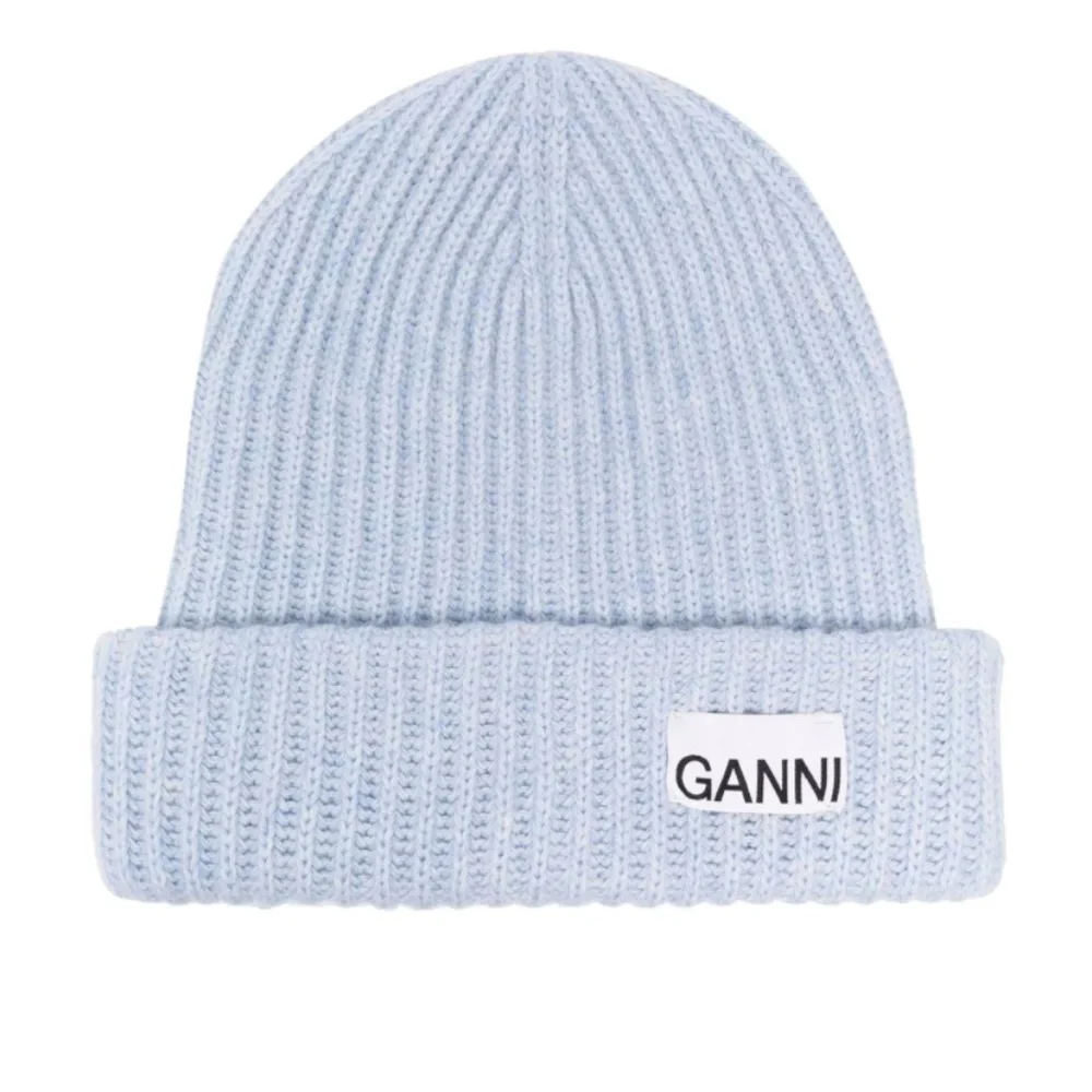 *NWT* GANNI Blue Recycled Wool Knit Toque - Picture 1 of 6